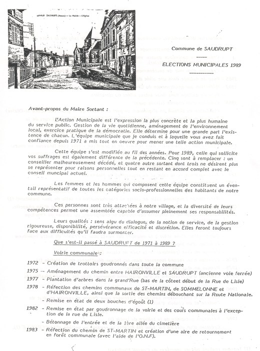 1- 1989 par le maire sortant (1) &