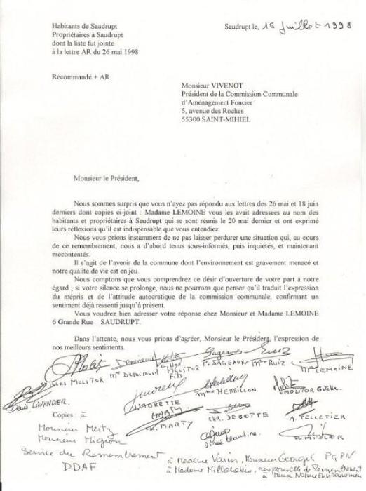 lettre 16 07 1998 - Vivenot