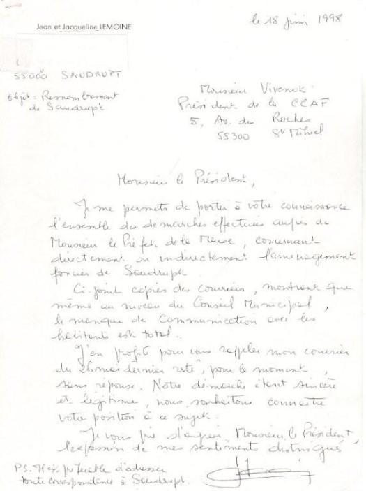 lettre 18 06 1998 - Vivenot