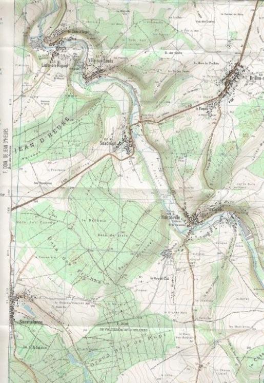 la Prairie sur Saudrupt jusqu'à Haironville, entre les deux bras de la Saulx (source: carte IGN)