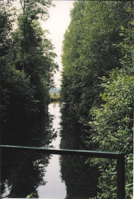 de ce même pont, la rivière en amont.