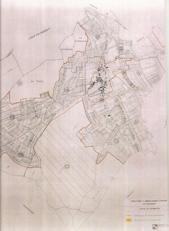 Périmètre prévu , exposé à l'Enquête Publique en avril 1997             