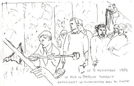 dessin mur de berlin